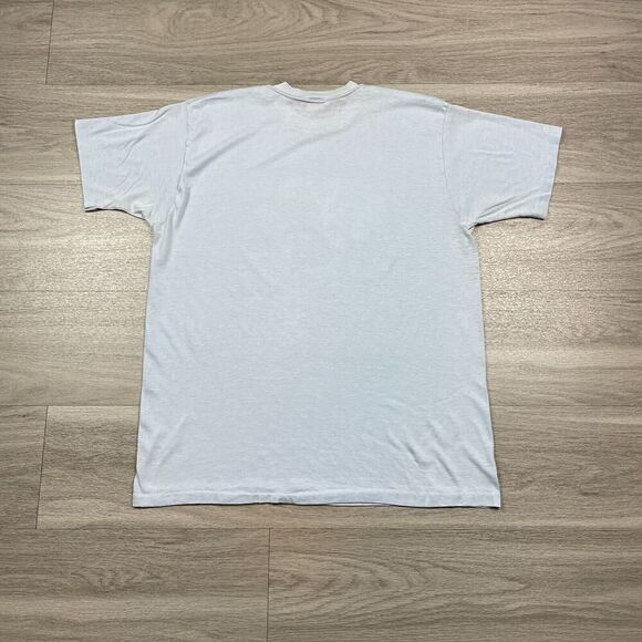 Vintage Shirt Mens Large Blue Hershey Chocolate Promo 80s Single Stitch - Picture 9 of 16